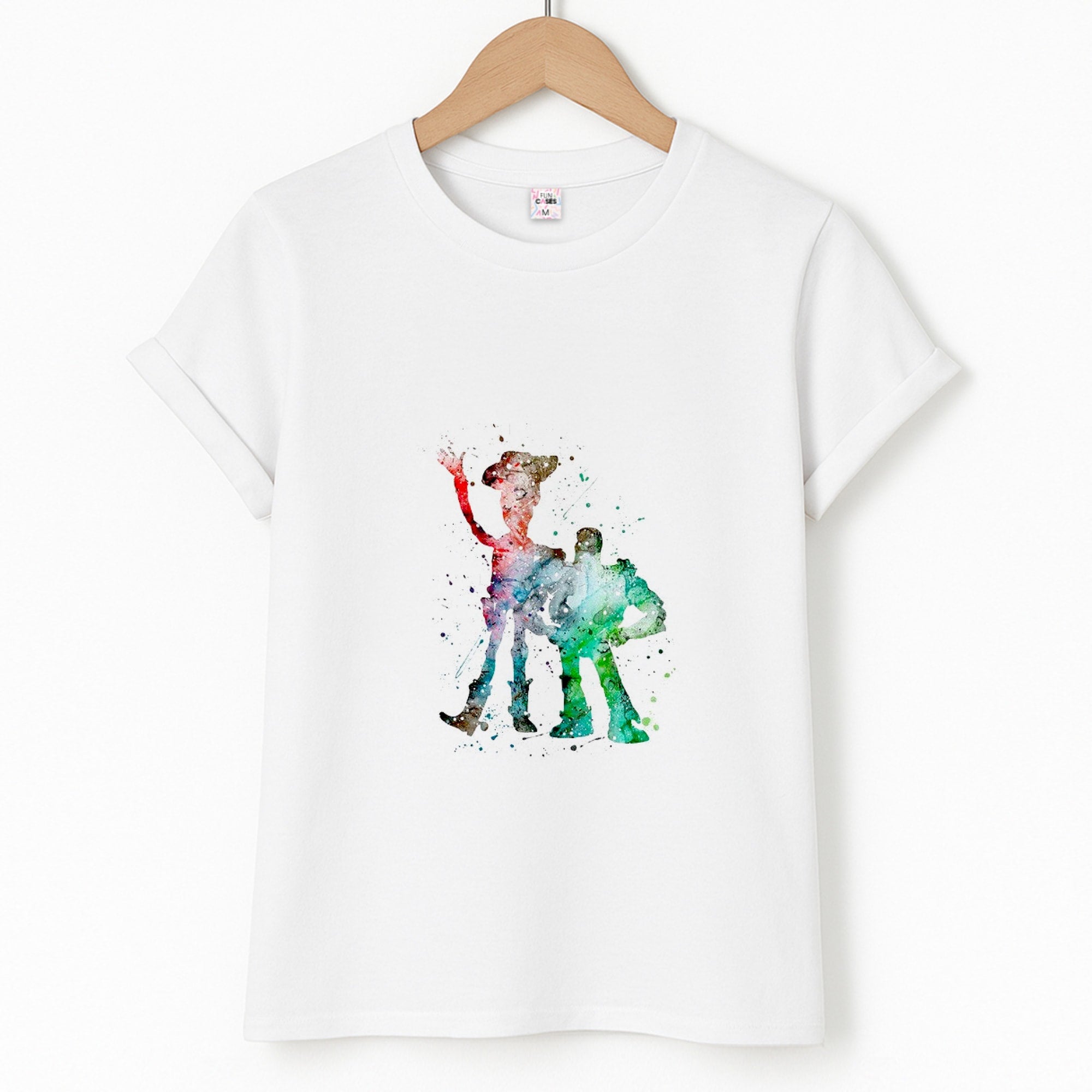 Watercolour Woody & Buzz A Story of Toys Fairytale T-Shirt