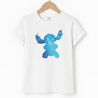 Watercolour Blue Alien Disney T-Shirt