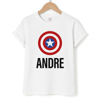 Captain America - Personalised Superhero Comic T-Shirt