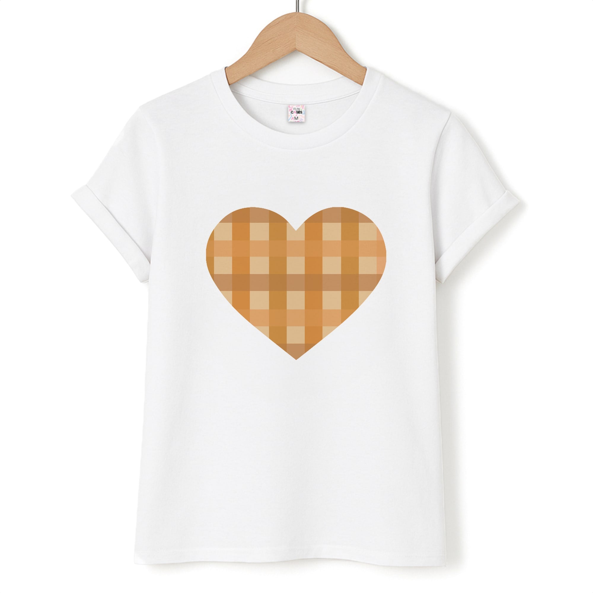 Orange Plaid Pattern- Autumn Unisex T-Shirt