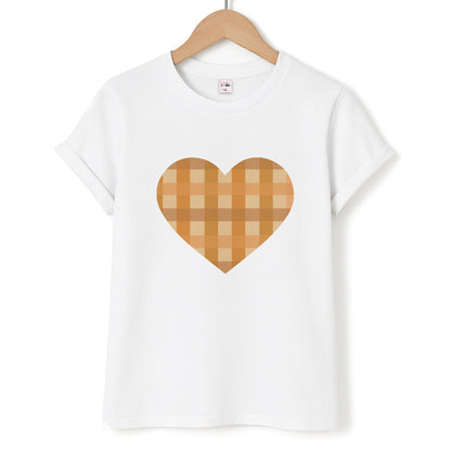 Orange Plaid Pattern- Autumn Unisex T-Shirt