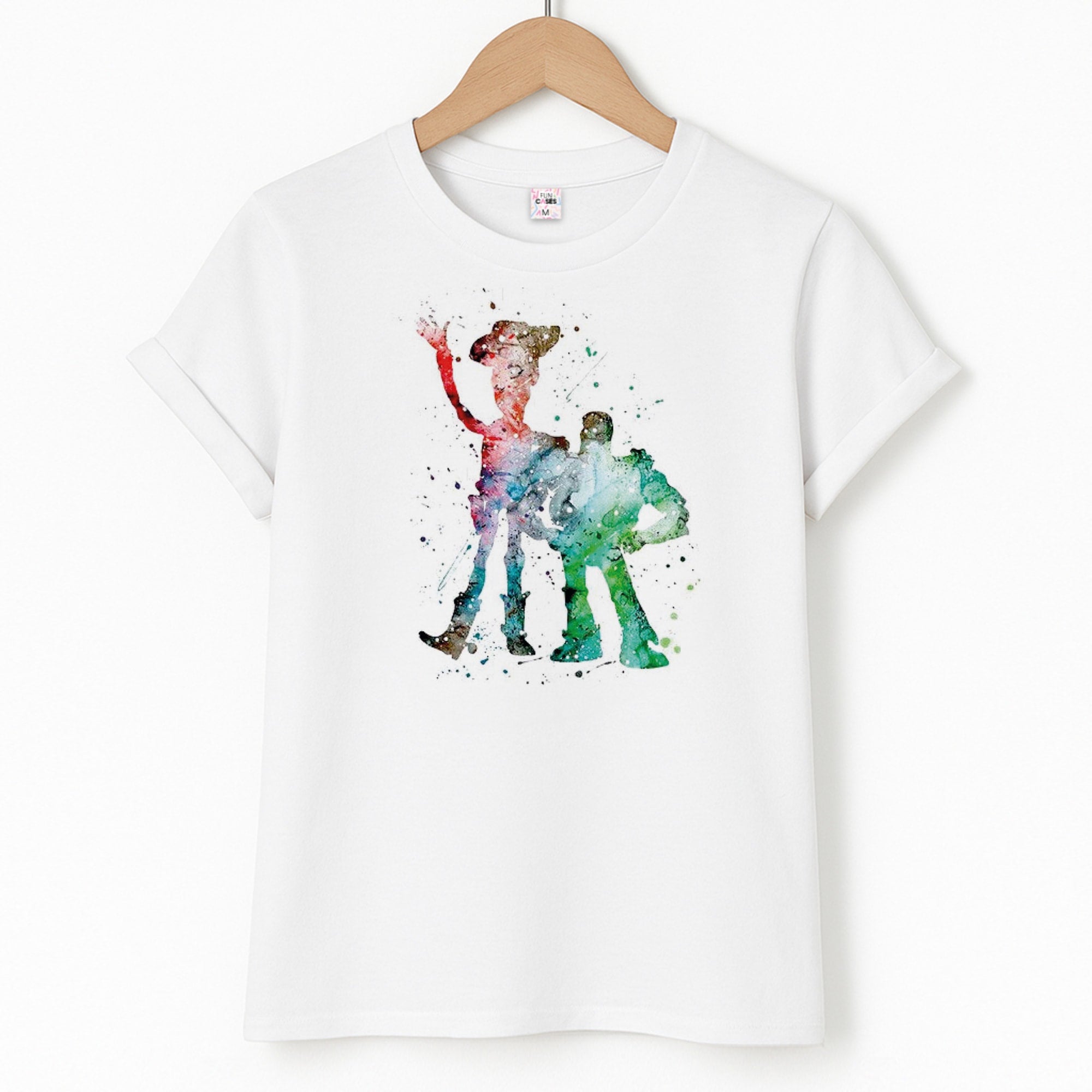 Watercolour Woody & Buzz A Story of Toys Fairytale T-Shirt