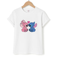 Angel And Blue Alien - Pink Alien T-Shirt