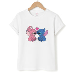 Angel And Blue Alien - Pink Alien Unisex T-Shirt