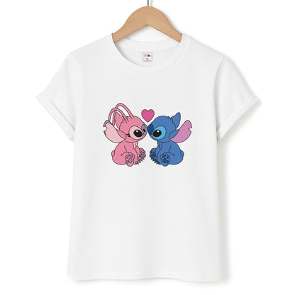 Angel And Blue Alien - Pink Alien Unisex T-Shirt