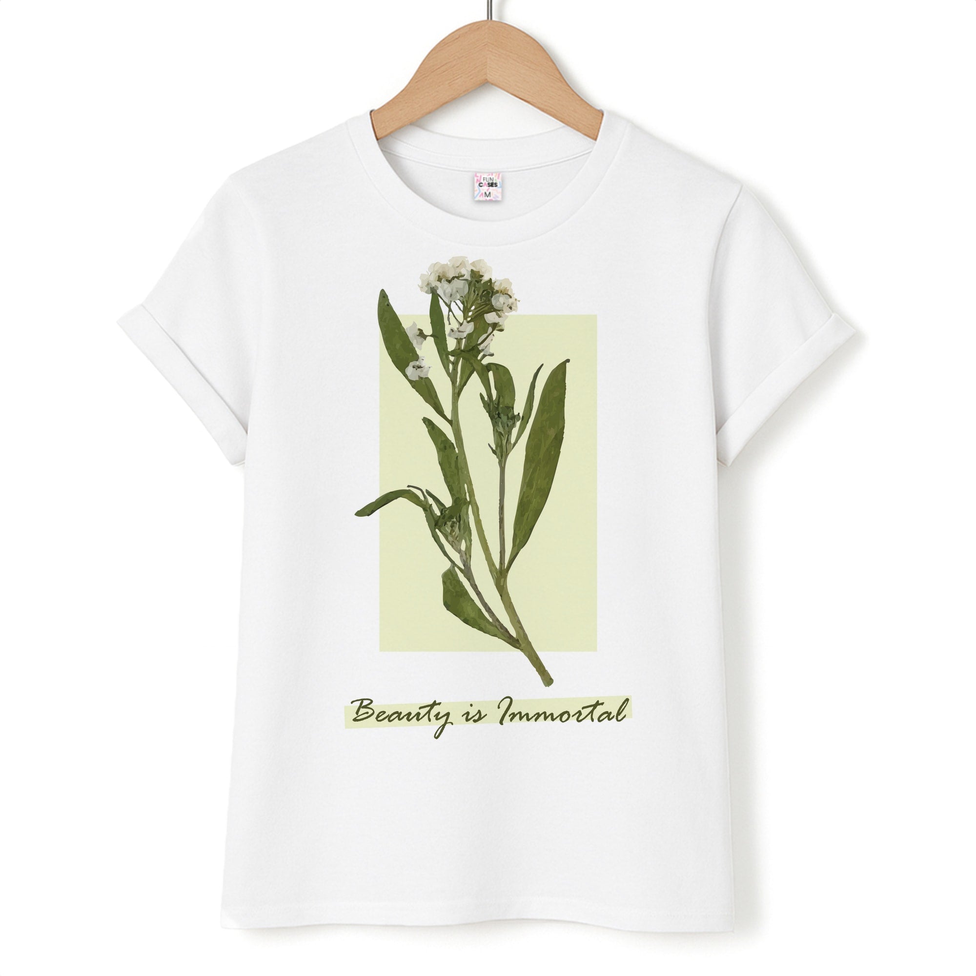 Beauty Is Immortal Press Flower Unisex T-Shirt