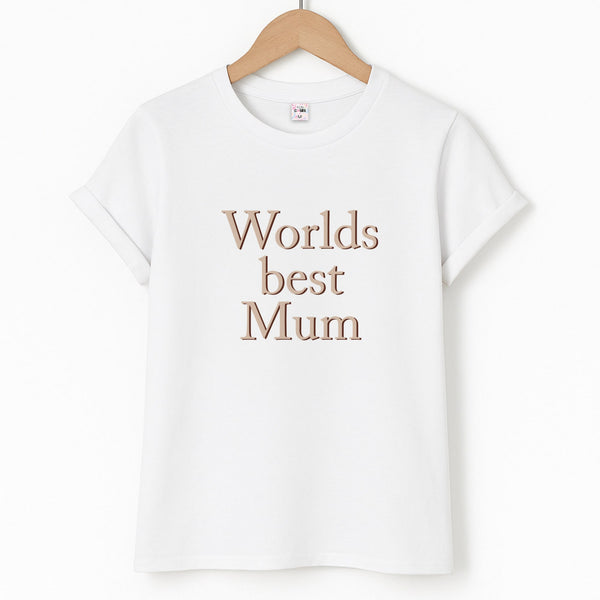 Worlds Best Mum - Floral Mother's Day Unisex T-Shirt