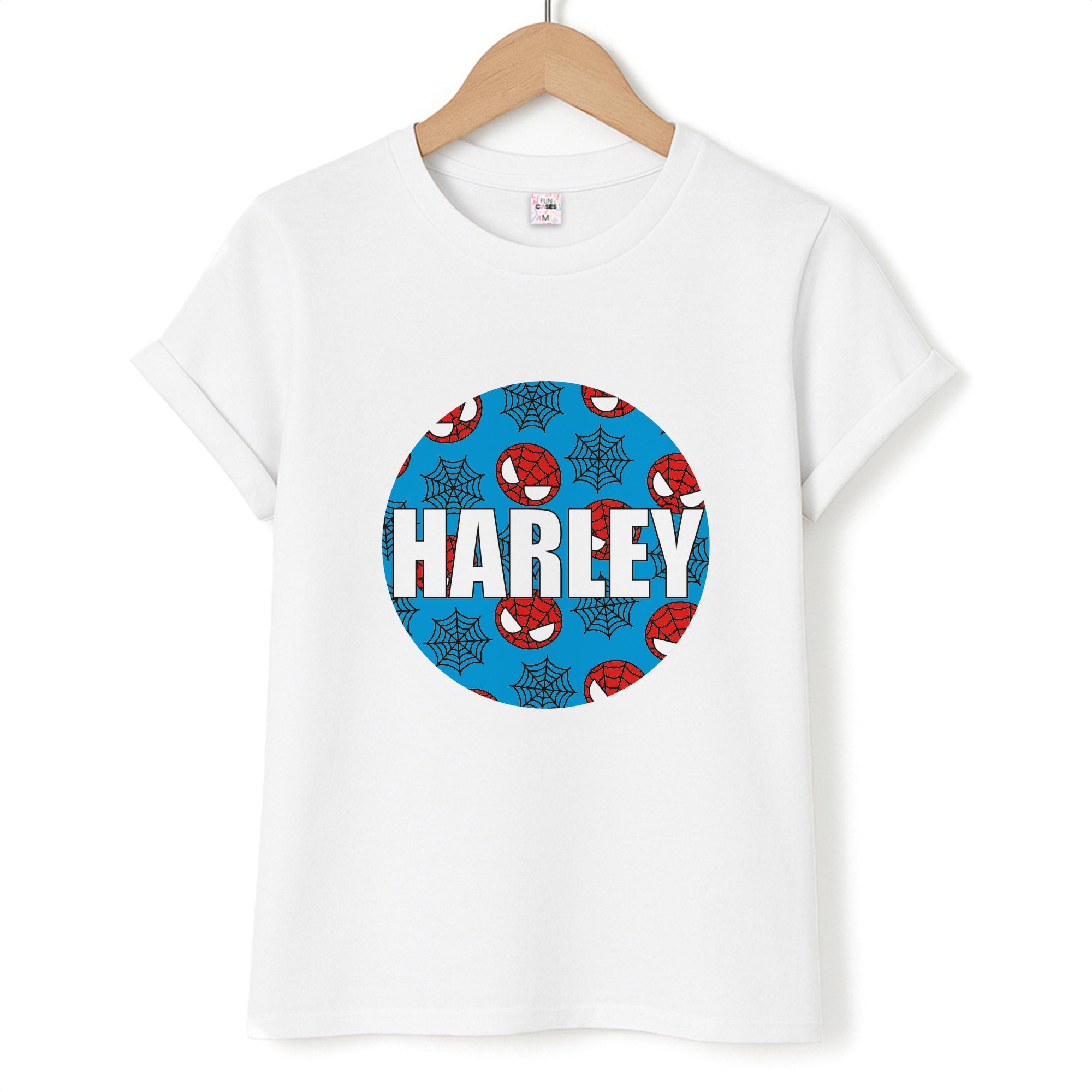 Spiderman And Webs - Personalised Superhero Comic Unisex T-Shirt