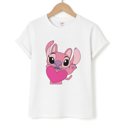 Holding Heart - Pink Alien Unisex T-Shirt