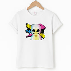 Neon Logo White Helmet DJ T-Shirt