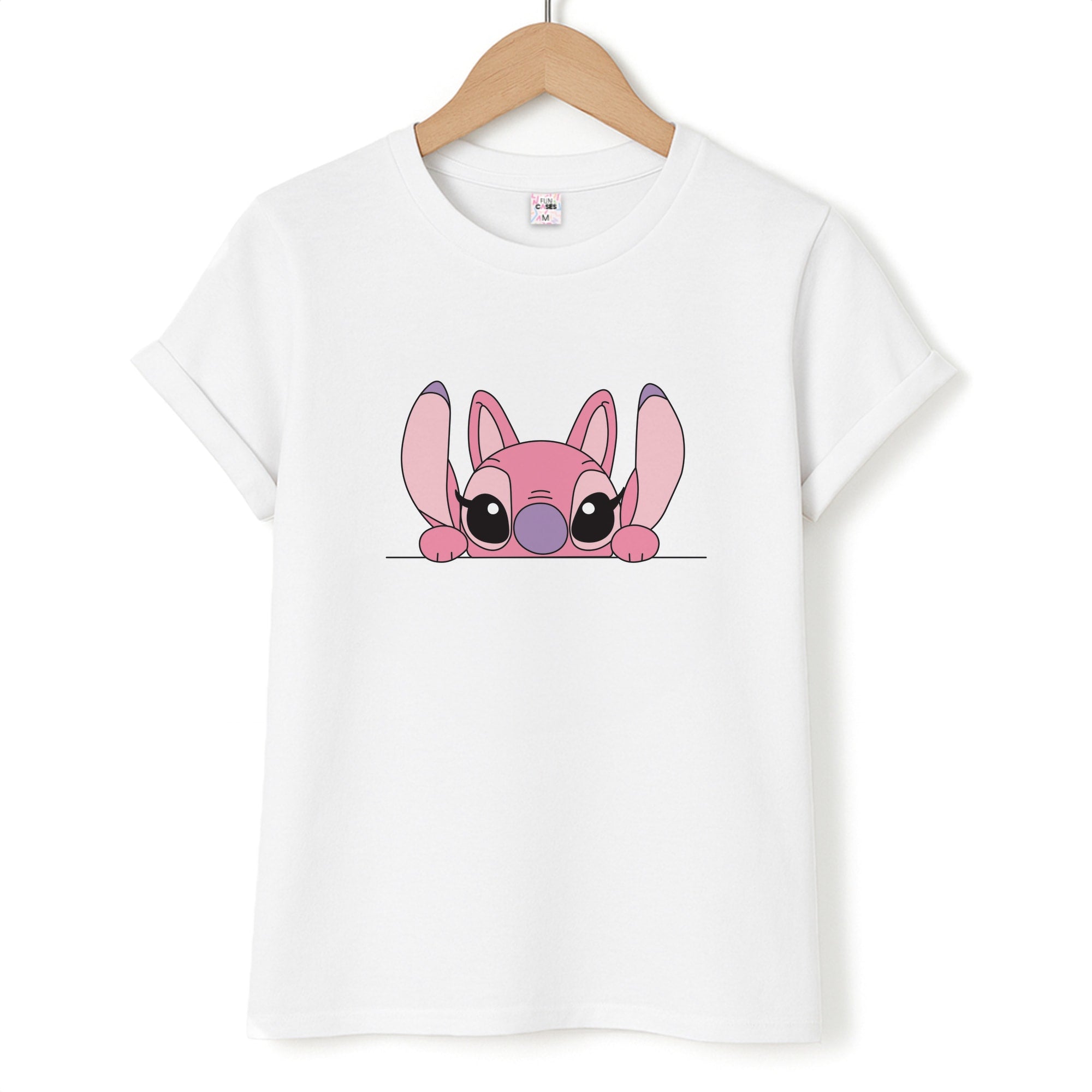 Angel Leaning - Pink Alien Unisex T-Shirt
