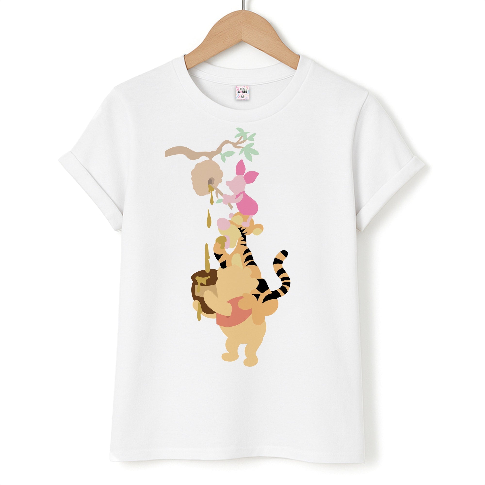 Bouncing Tiger , Piglet , Yellow Bear T-Shirt