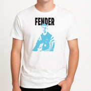 Fender Silhouette Blue T-Shirt 4