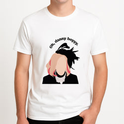 Oh, Danny Boyyyy Unisex T-Shirt, worn by a male model.