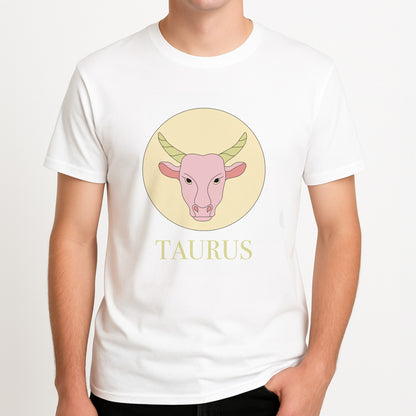 Taurus - Tarot Cards Unisex T-Shirt, worn by a male model.