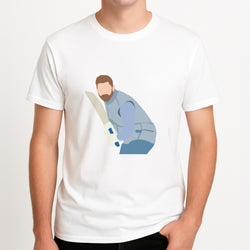 Bairstow - Cricket Unisex T-Shirt, worn by a male model.