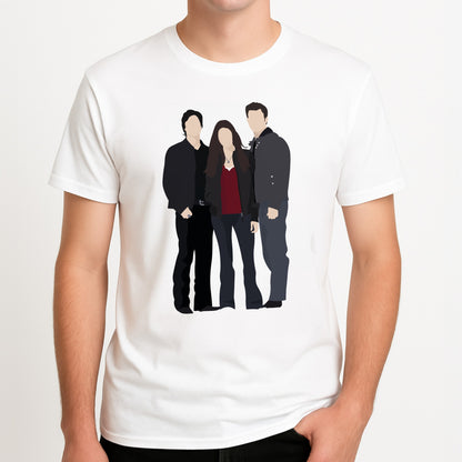 Main Characters - VD Unisex T-Shirt, worn by a male model.