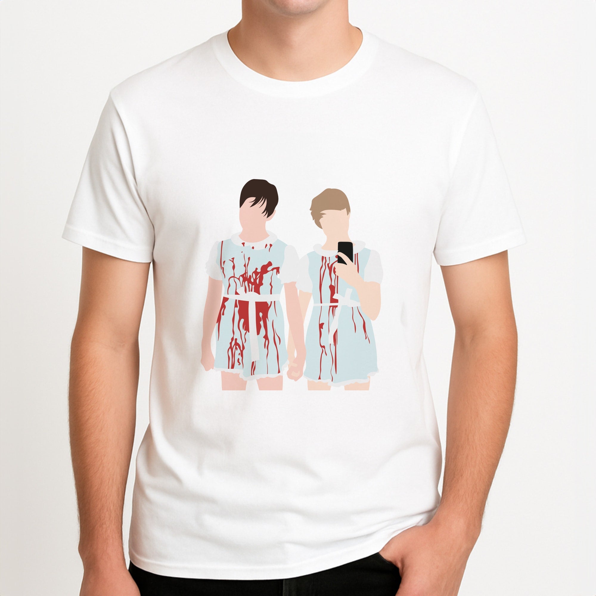 Halloween - S & C Unisex T-Shirt, worn by a male model.