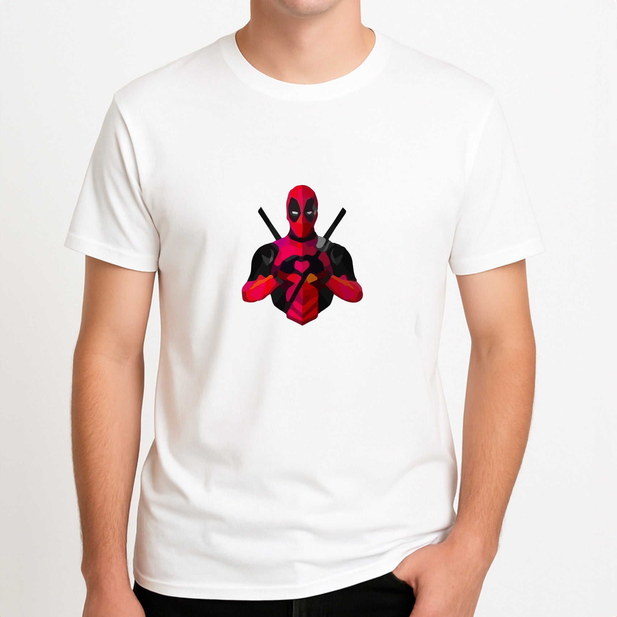 DP Unisex T-Shirt, worn by a male model.