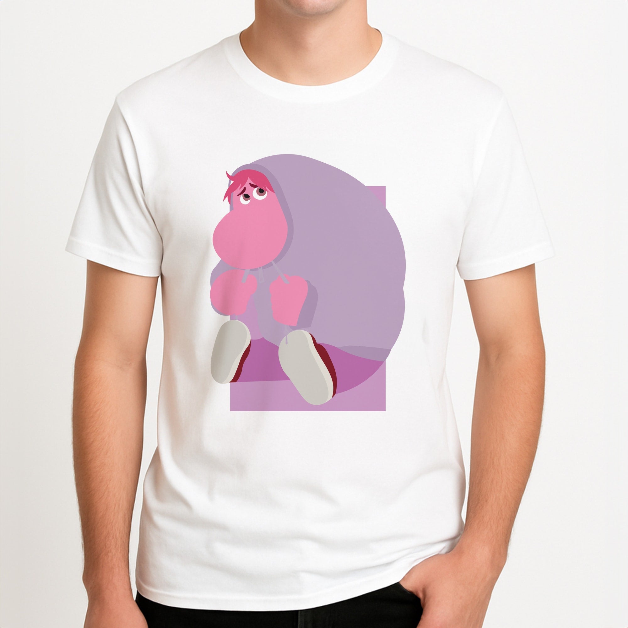 Embarrassment - Inside Out Unisex T-Shirt, worn by a male model.