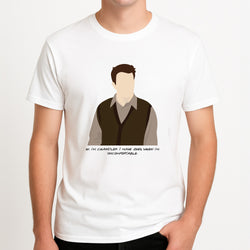 Hi, I'm Chandler Unisex T-Shirt, worn by a male model.