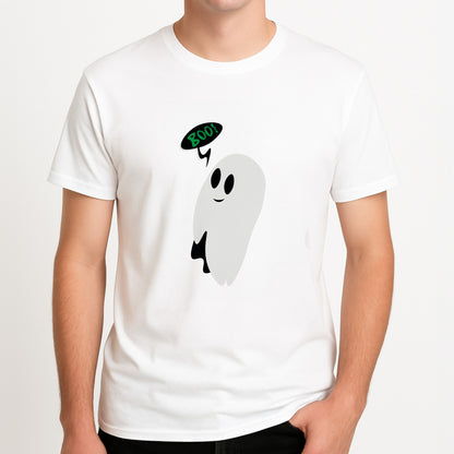 Halloween Pattern 2 Unisex T-Shirt, worn by a male model.