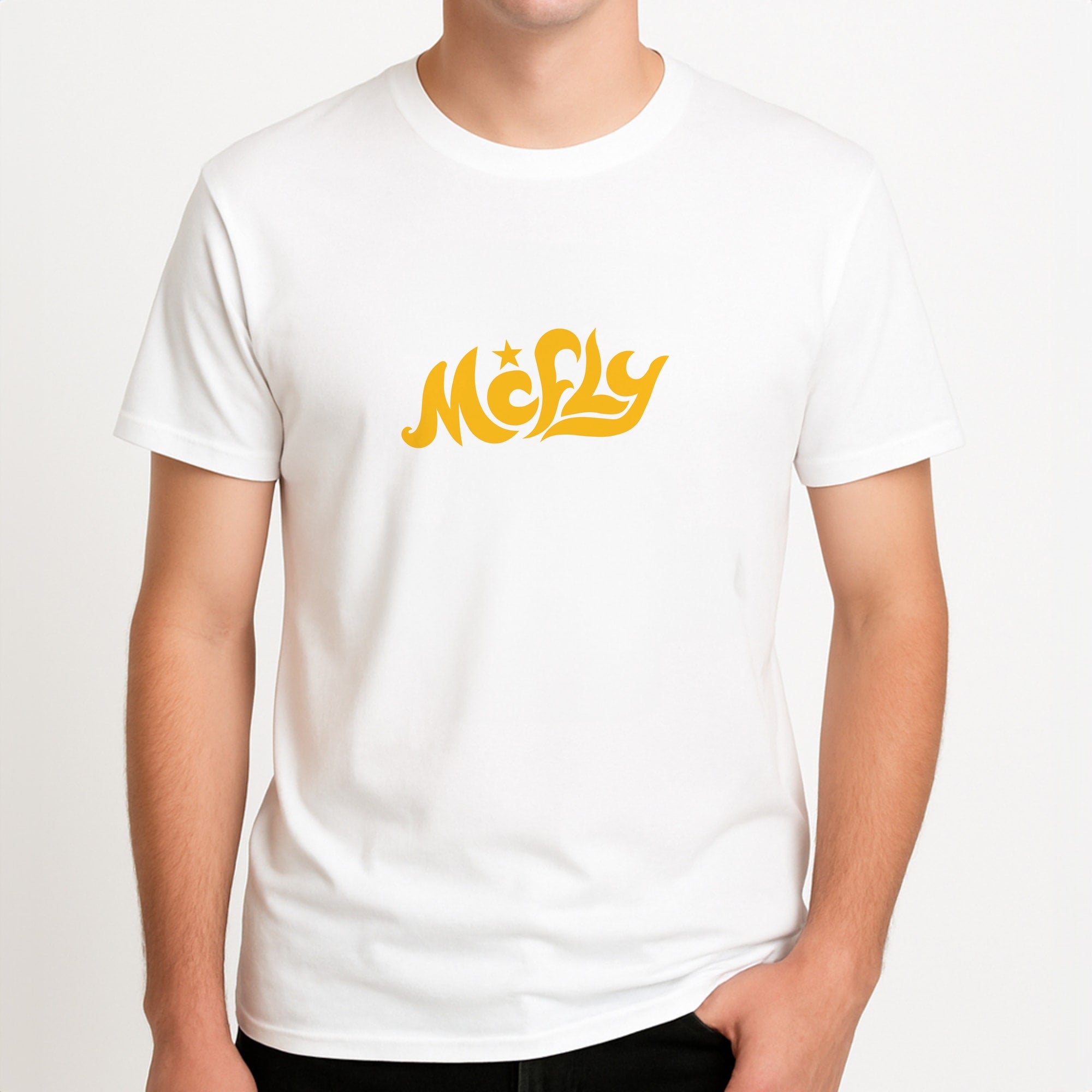 Star - McBand Unisex T-Shirt, worn by a male model.