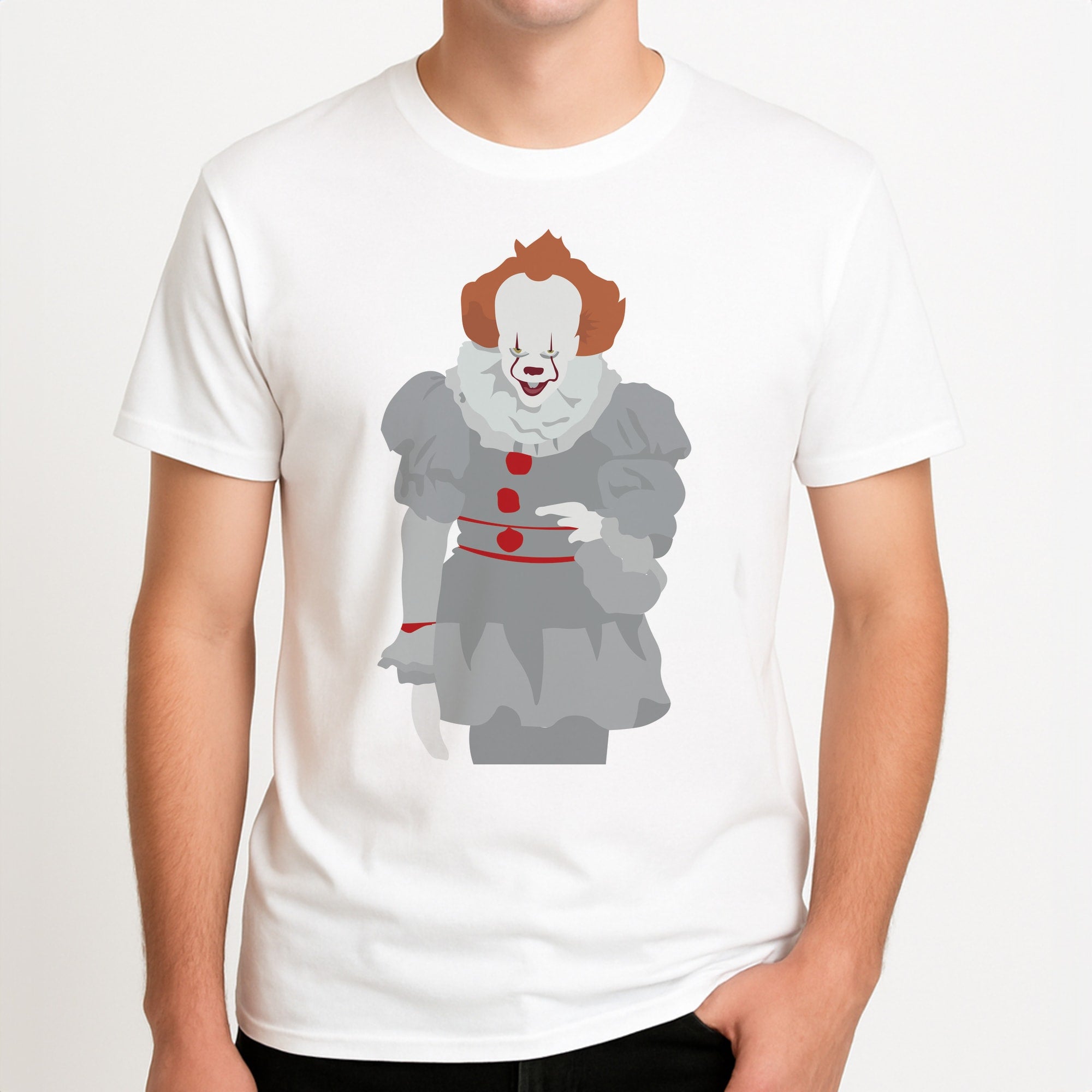 Pennywise - Clown Unisex T-Shirt, worn by a male model.