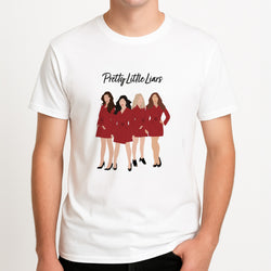 Girls - PLL Unisex T-Shirt, worn by a male model.
