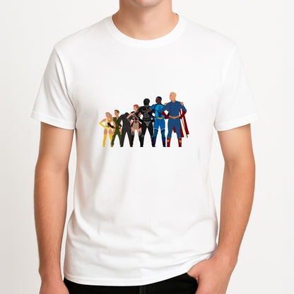The Seven Unisex T-Shirt, worn by a male model.