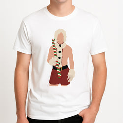 Christmas Schmidt Unisex T-Shirt, worn by a male model.