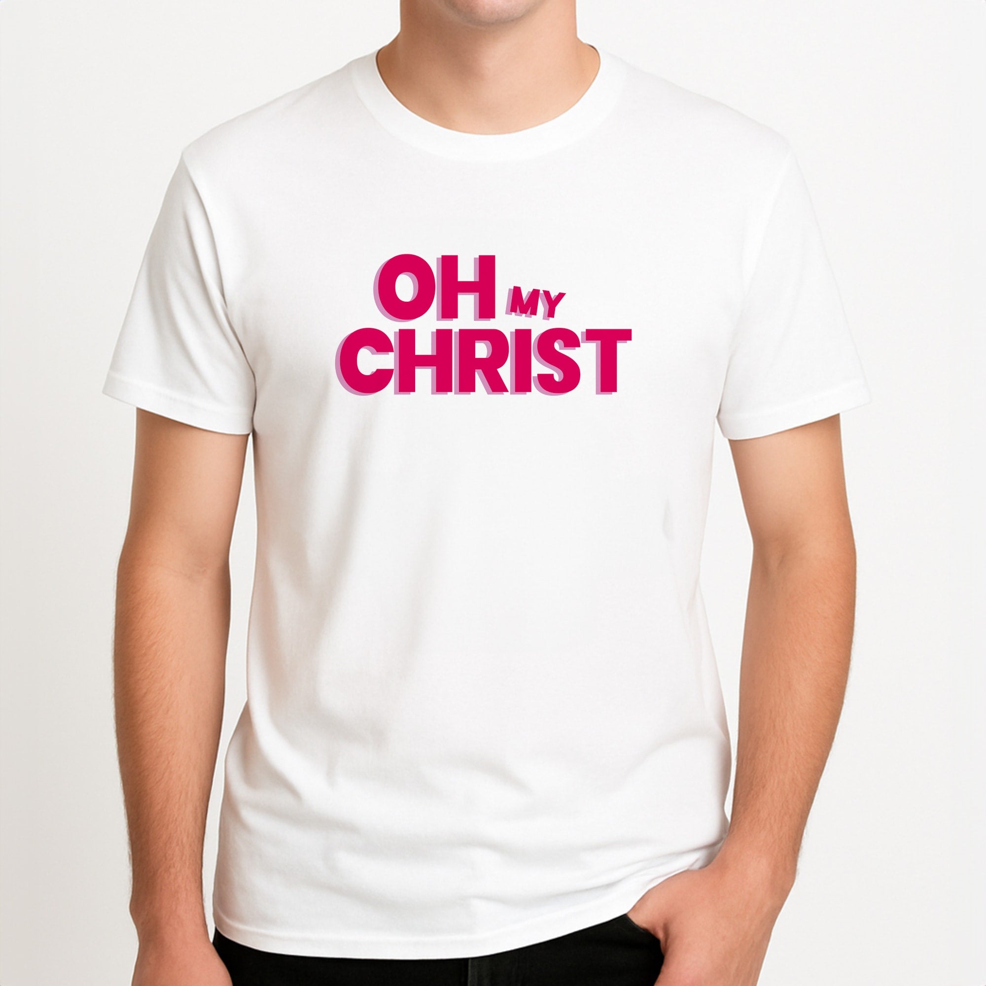 Oh My Unisex T-Shirt, worn by a male model.