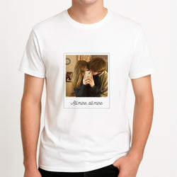 All Mine, All Mine - Personalised Couples Unisex T-Shirt, worn by a male model.