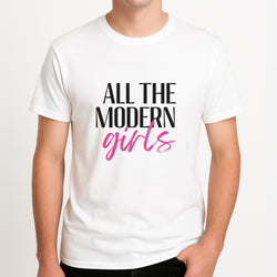 All The Modern Girls - Festival Unisex T-Shirt, worn by a male model.
