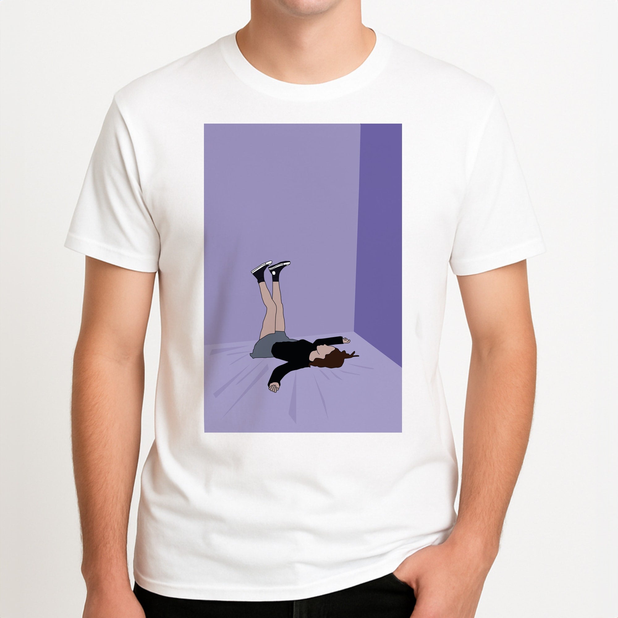 Guts - Olivia Unisex T-Shirt, worn by a male model.