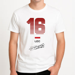 Leclerc - F1 Unisex T-Shirt, worn by a male model.