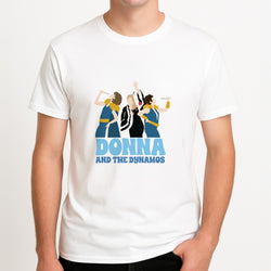 Donna And The Dynamos Unisex T-Shirt, worn by a male model.