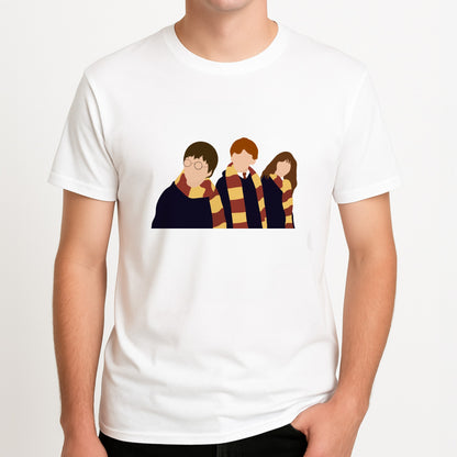 Wizard Cartoons Unisex T-Shirt, worn by a male model.