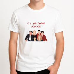 I'll Be There For You Cast Unisex T-Shirt, worn by a male model.