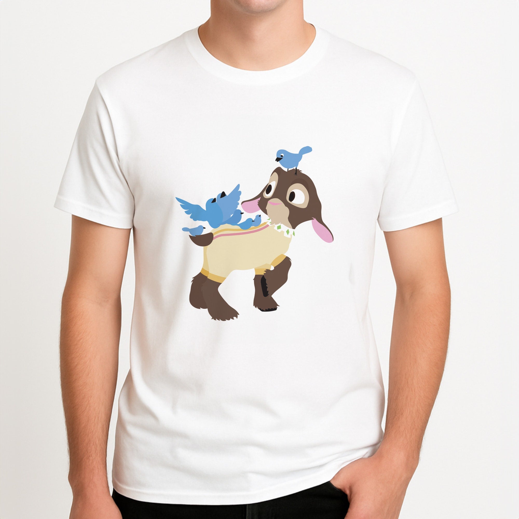 Valentino Cute - Wish Unisex T-Shirt, worn by a male model.
