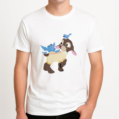 Valentino Cute - Wish Unisex T-Shirt, worn by a male model.