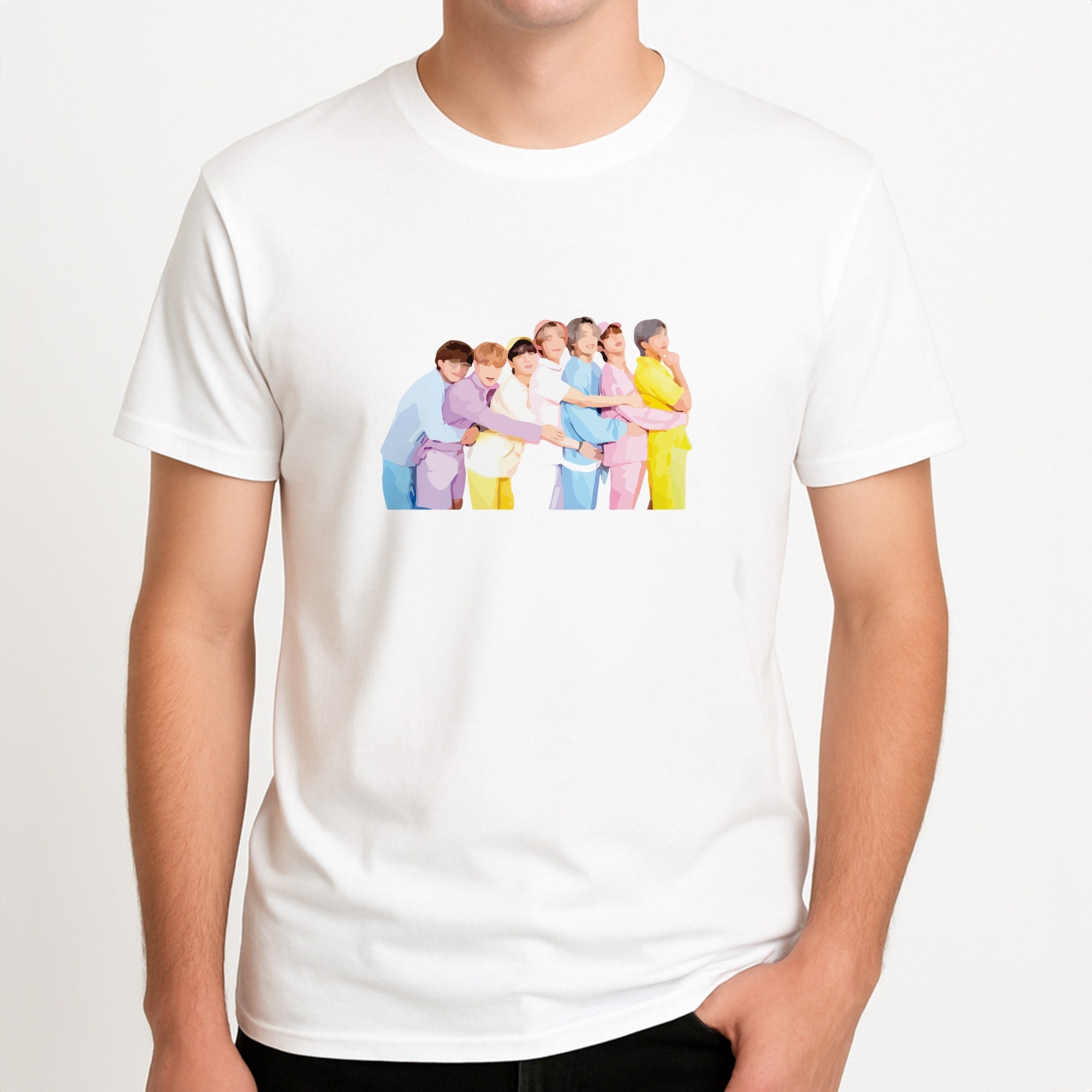 Colourful K-Pop Band Band T-Shirt
