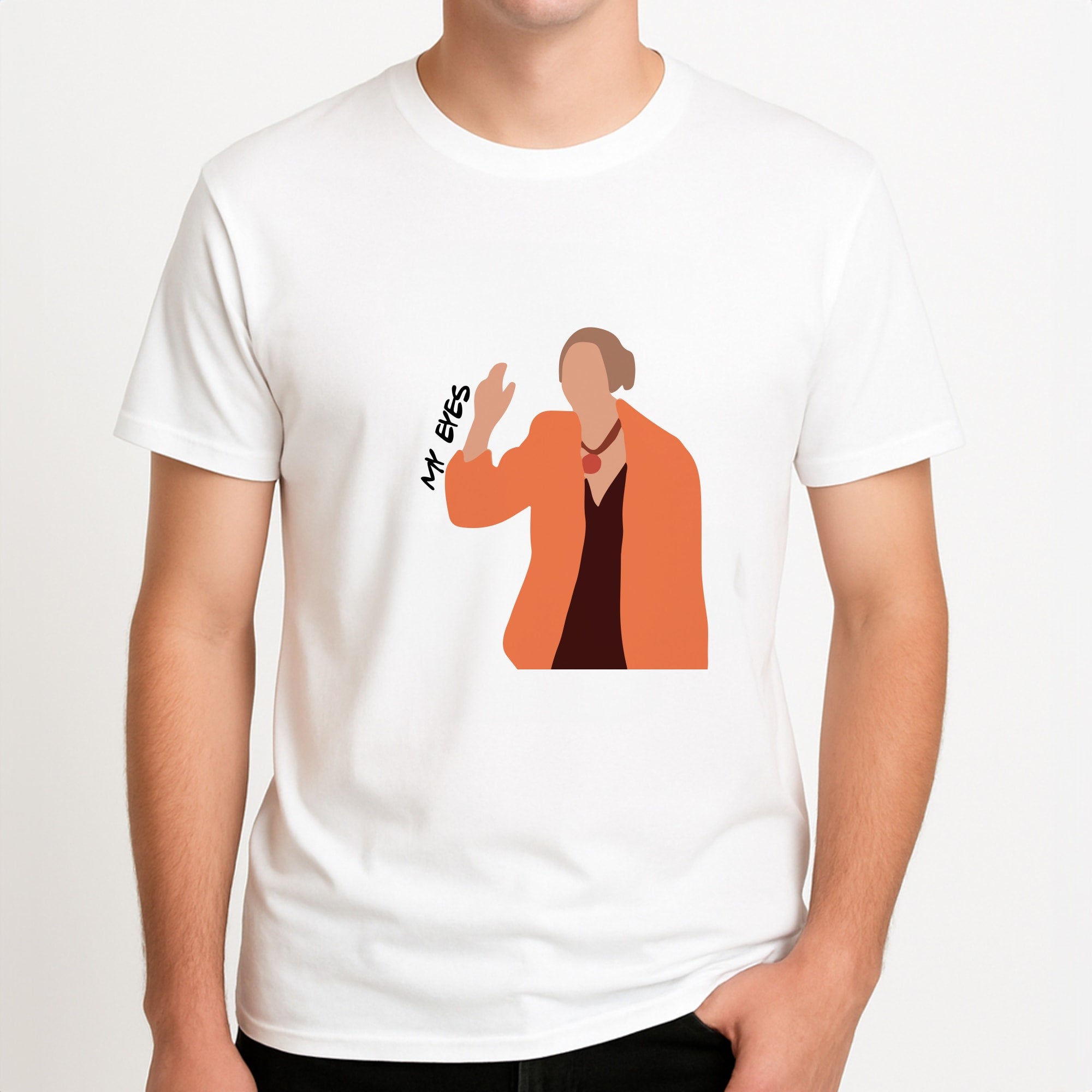 My Eyes Unisex T-Shirt, worn by a male model.