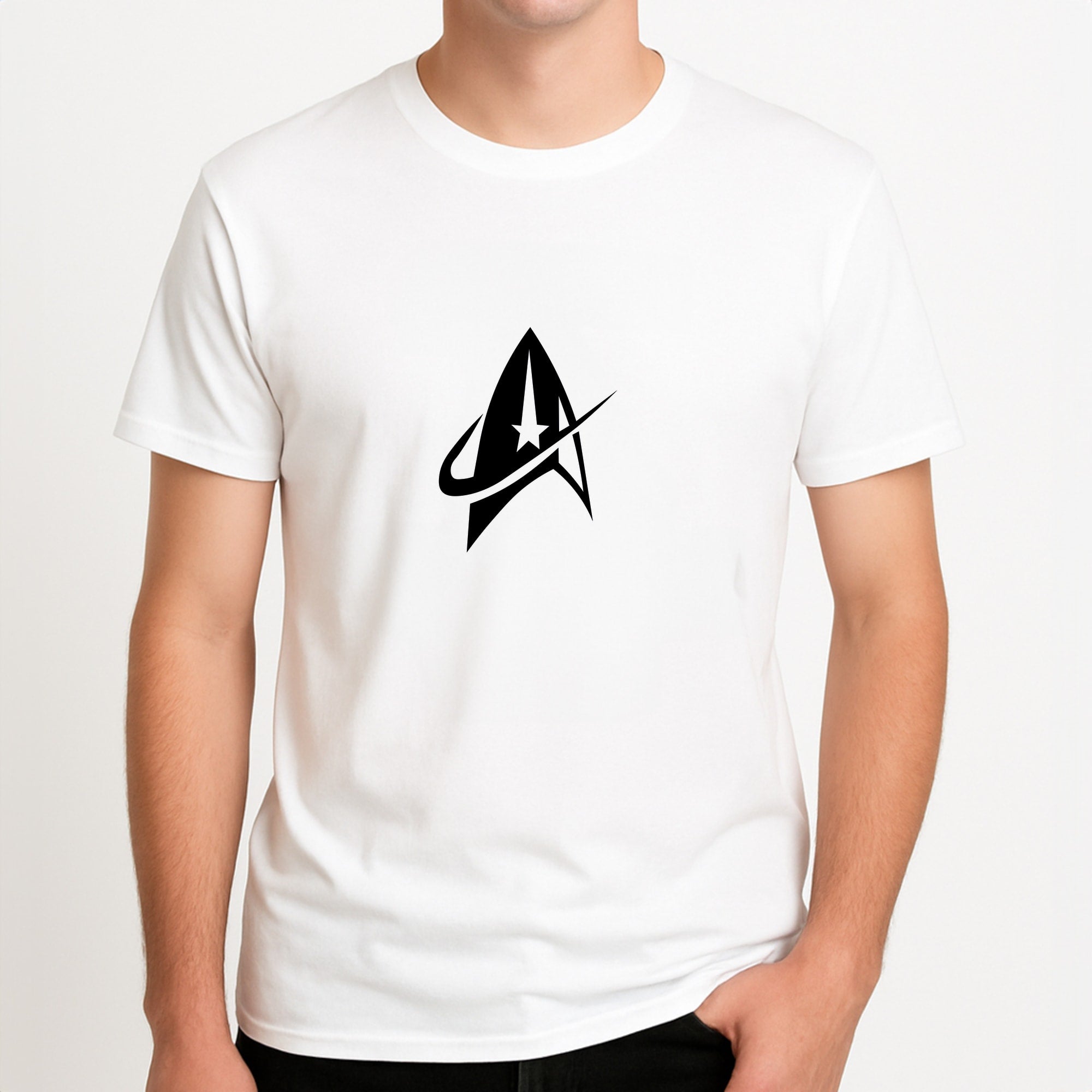 Logo Unisex T-Shirt, worn by a male model.