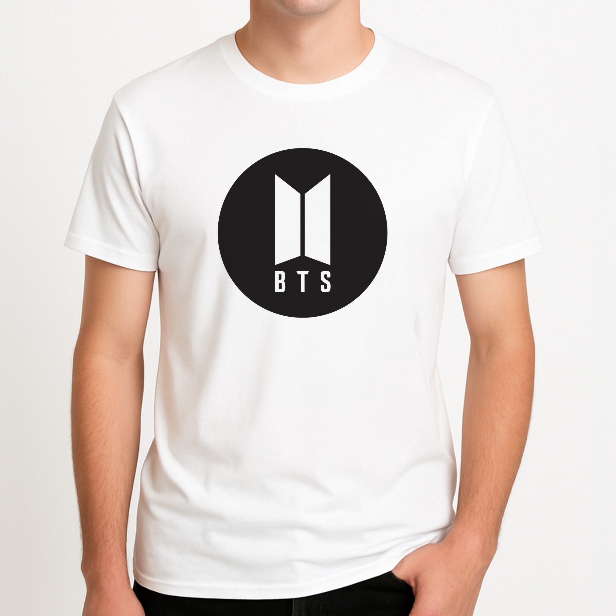 BTS logo Black - K Pop T-Shirt