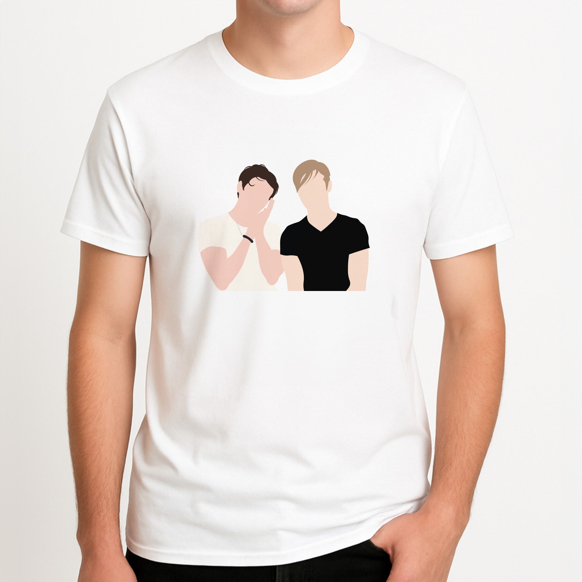 Selfie - S & C Unisex T-Shirt, worn by a male model.
