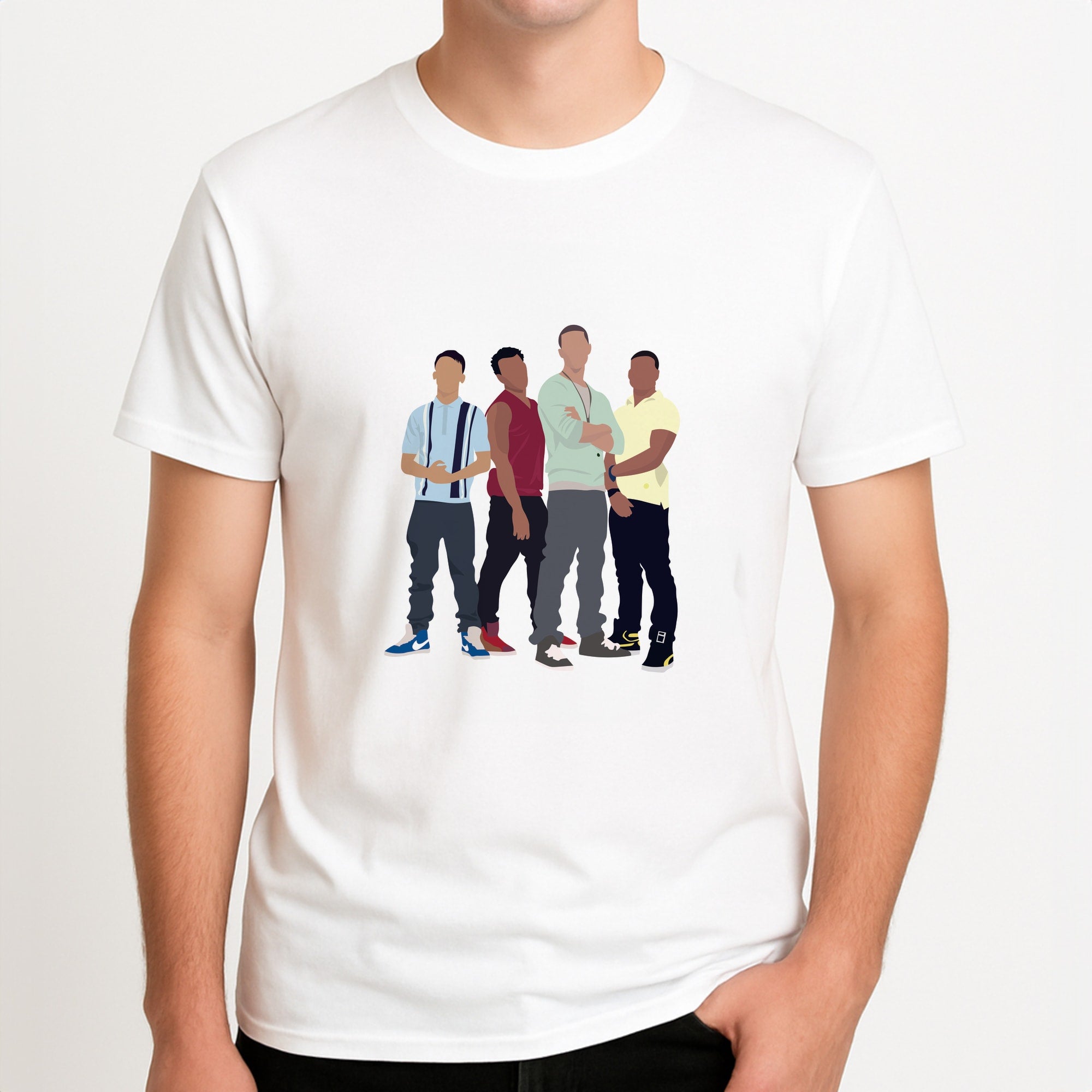 Band Unisex T-Shirt, worn by a male model.