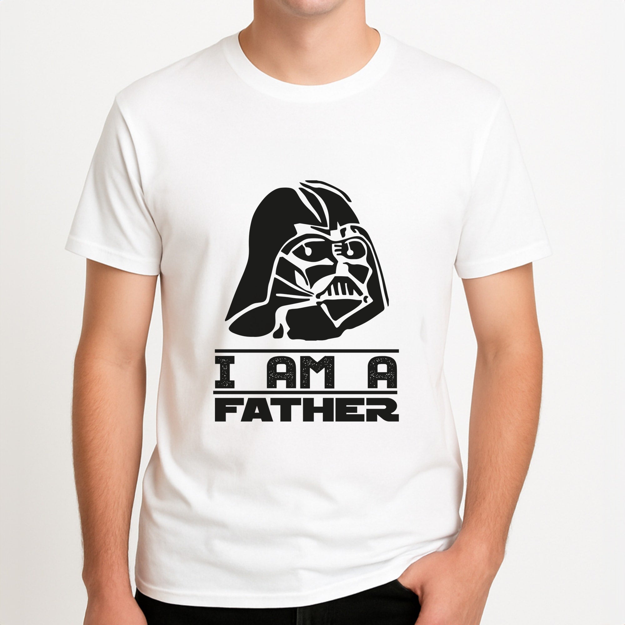 I Am Your Father - Fathers Day Unisex T-Shirt, worn by a male model.