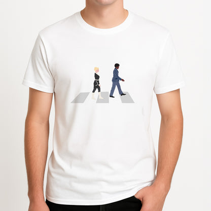 Music Walk - Doctor Who Unisex T-Shirt, worn by a male model.
