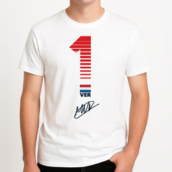 Verstappen - F1 Unisex T-Shirt, worn by a male model.